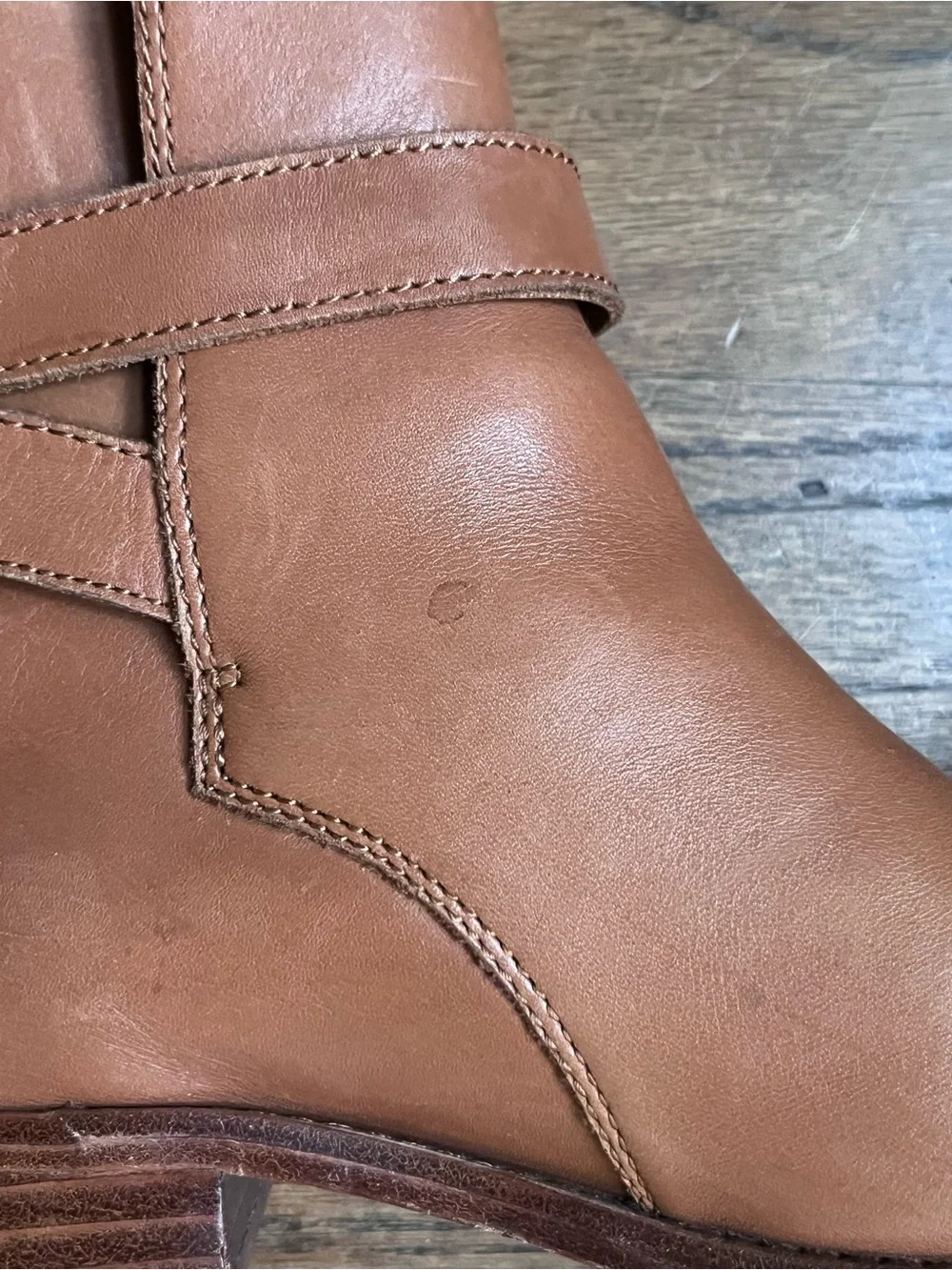 Tory Burch Brooke Leather Ankle Boots Perfect Brown Buckle Booties Size 6.5